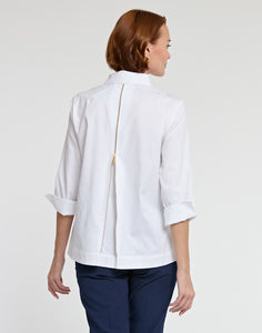Xena 3/4 Sleeve Zip Back Shirt
