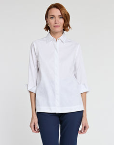 Xena 3/4 Sleeve Zip Back Shirt