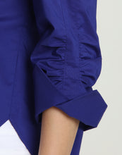 Load image into Gallery viewer, Zoey 3/4 Sleeve Ruched Sleeve Shirt