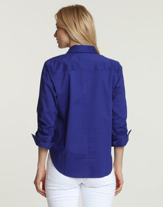 Zoey 3/4 Sleeve Ruched Sleeve Shirt