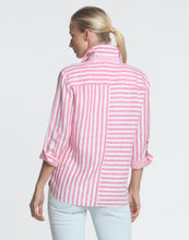 Load image into Gallery viewer, Margot 3/4 Sleeve Luxe Linen Stripe Shirt