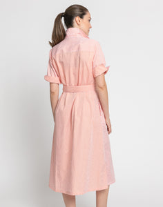 Charlie Elbow Sleeve Refined Cotton Shirtdress