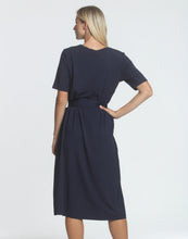 Load image into Gallery viewer, Christy Short Sleeve Knit/Woven Combo Dress
