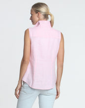 Load image into Gallery viewer, Joselyn Sleeveless Luxe Linen Shirt
