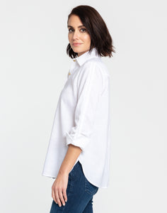 Zoey 3/4 Sleeve Luxe Linen Shirt