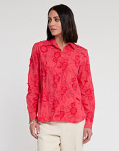 Load image into Gallery viewer, Margot Long Sleeve Floral Applique Shirt