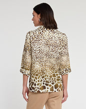 Load image into Gallery viewer, Charlie 3/4 Sleeve Luxe Linen Engineered Animal Print Top