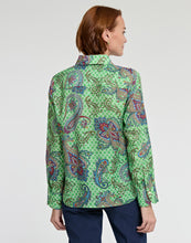Load image into Gallery viewer, Reese Long Sleeve Luxe Linen Foulard Paisley Print Shirt