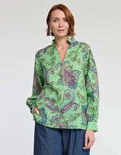 Load image into Gallery viewer, Billie Long Sleeve Luxe Linen Foulard Paisley Print Top
