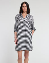 Load image into Gallery viewer, Aileen 3/4 Sleeve Stripe/Gingham Combo Dress