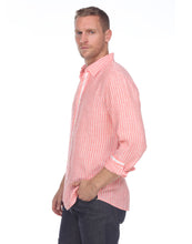 Load image into Gallery viewer, Hampton Men&#39;s Long Sleeve Luxe Linen Stripe Shirt