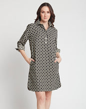 Load image into Gallery viewer, Charlotte 3/4 Sleeve Double Face Geo Dress