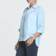 Load image into Gallery viewer, Aileen 3/4 Sleeve Luxe Linen Stripes Top