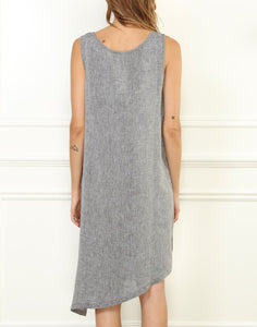 Ingrid Luxe Linen Sleeveless Dress