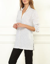 Load image into Gallery viewer, Beatrice Long Sleeve Luxe Linen Stripe Tunic