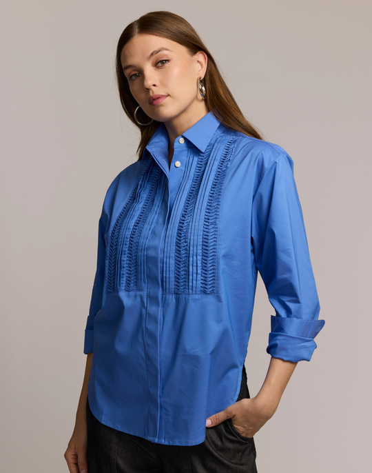 Halsey Long Sleeve Twisted Pleat Shirt