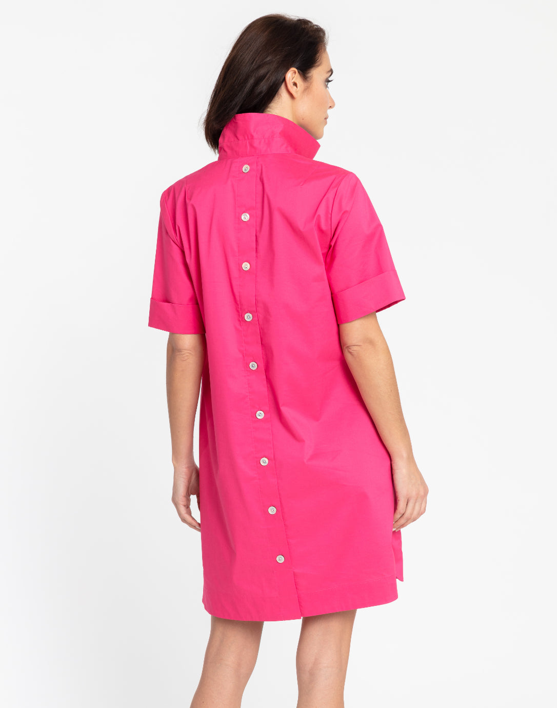 Aileen Short Sleeve Button Back Dress – Hinson Wu