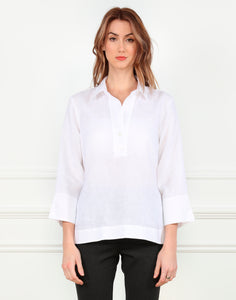 Aileen 3/4 Sleeve Luxe Linen Top