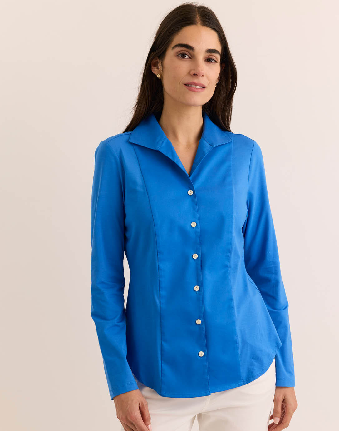 Donna Long Sleeve Wing Collar 