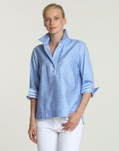 Load image into Gallery viewer, Aileen 3/4 Sleeve Contrast Size Stripe Top