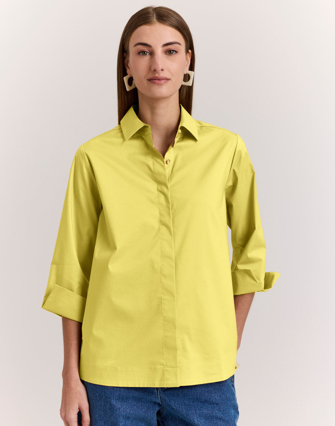 Xena 3/4 Sleeve Zip Back Shirt – Hinson Wu