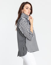 Load image into Gallery viewer, Aileen 3/4 Sleeve Stripe/Gingham Top