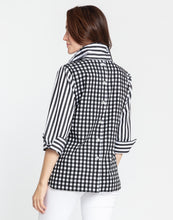 Load image into Gallery viewer, Aileen 3/4 Sleeve Stripe/Gingham Top