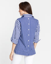 Load image into Gallery viewer, Aileen 3/4 Sleeve Stripe/Gingham Top