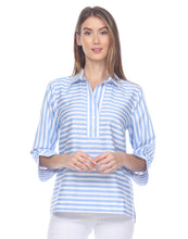 Load image into Gallery viewer, Aileen 3/4 Sleeve Stripe/Gingham Top
