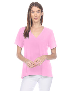Christy Short Sleeve V-Neck Tee Shirt