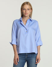 Load image into Gallery viewer, Aileen 3/4 Sleeve Cotton Herringbone Shirt