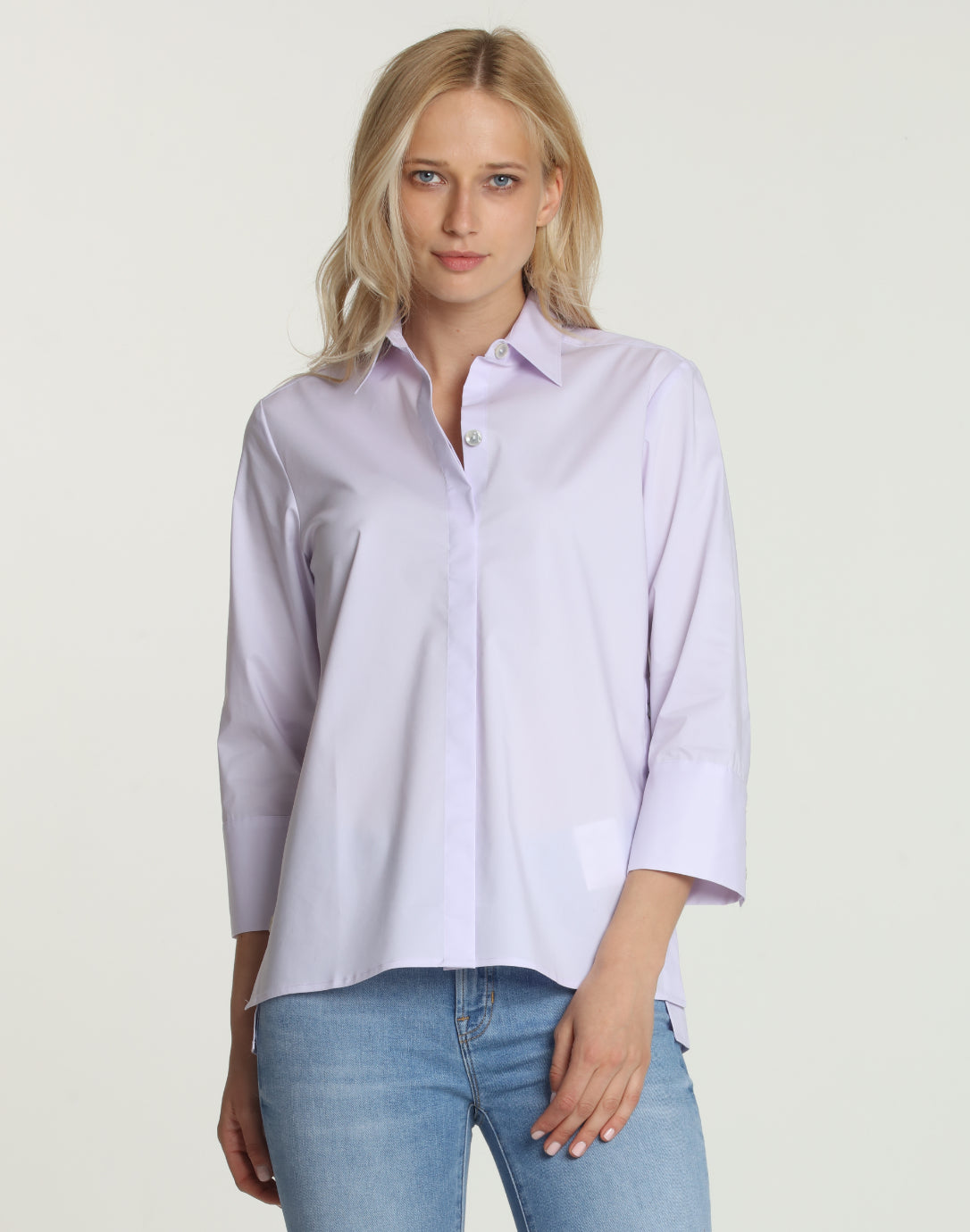 3/4 Hinson Maxine Button Sleeve – Side Shirt Wu