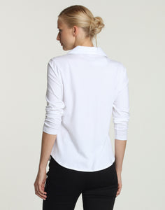 Donna 3/4 Sleeve Wing Collar "T" Shirt
