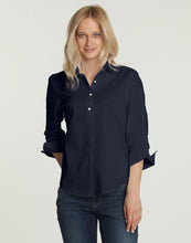 Load image into Gallery viewer, Zoey 3/4 Sleeve Ruched Sleeve Shirt