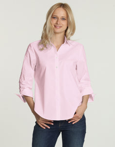 Zoey 3/4 Sleeve Ruched Sleeve Shirt