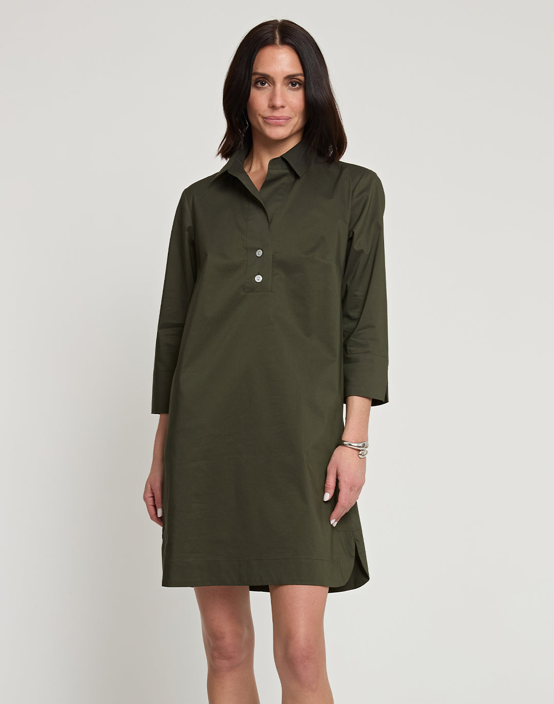 Aileen 3/4 Sleeve Button Back Dress