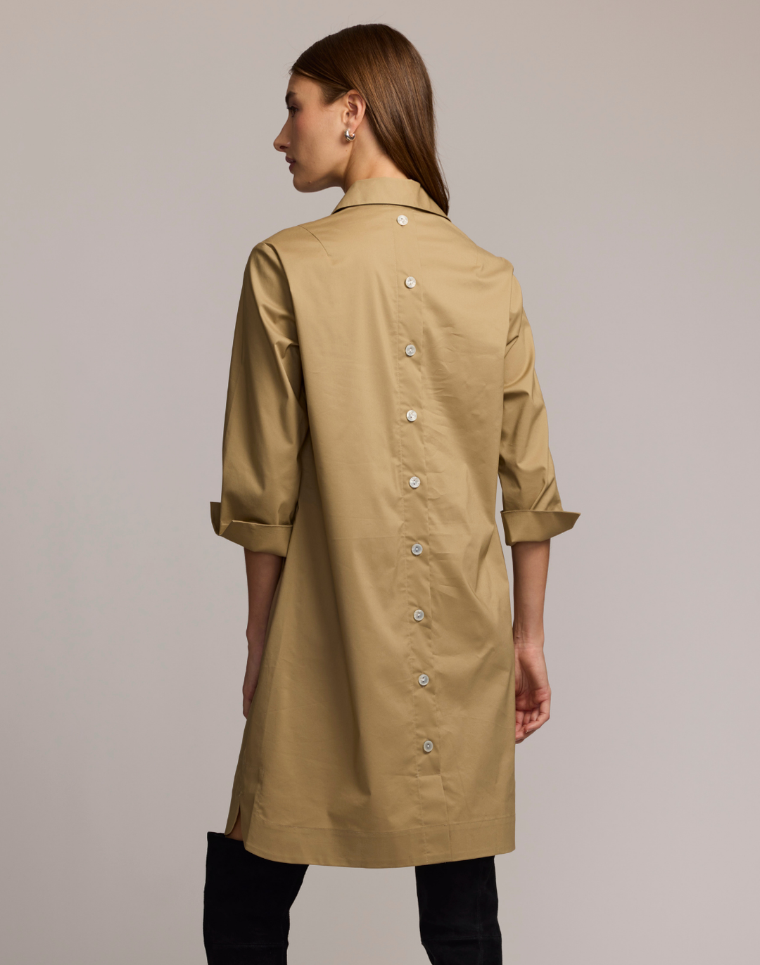 Aileen 3/4 Sleeve Button Back Dress