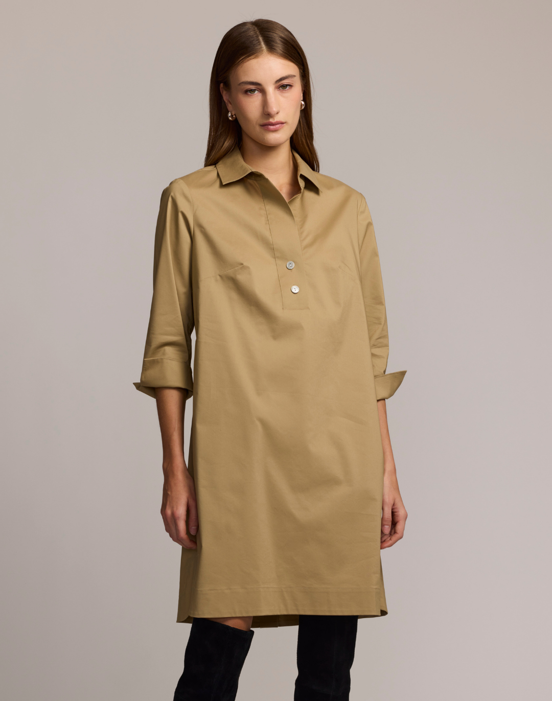 Aileen 3/4 Sleeve Button Back Dress