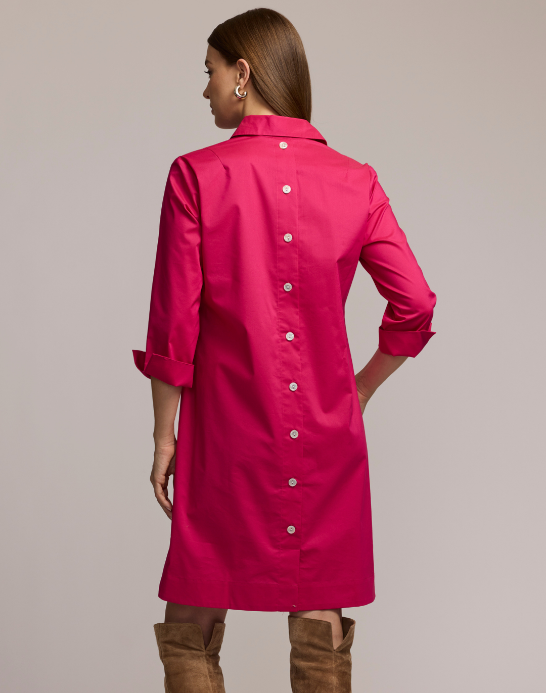 Aileen 3/4 Sleeve Button Back Dress