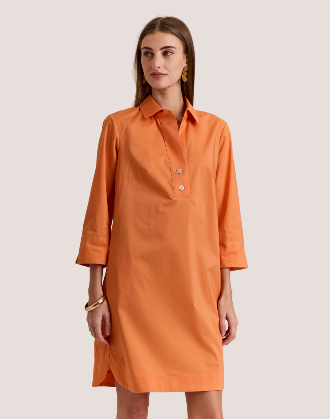 Aileen 3/4 Sleeve Button Back Dress