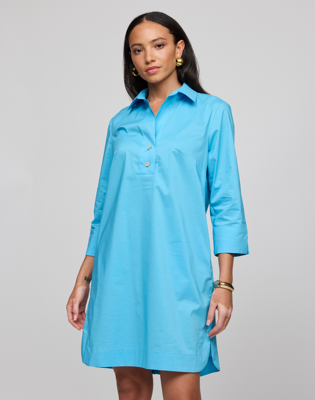 Aileen 3/4 Sleeve Button Back Dress Hinson Wu Aileen 3/4 Sleeve Button Back Dress Hinson Wu