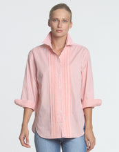 Load image into Gallery viewer, Halsey 3/4 Sleeve Pleated Front Stripe Shirt