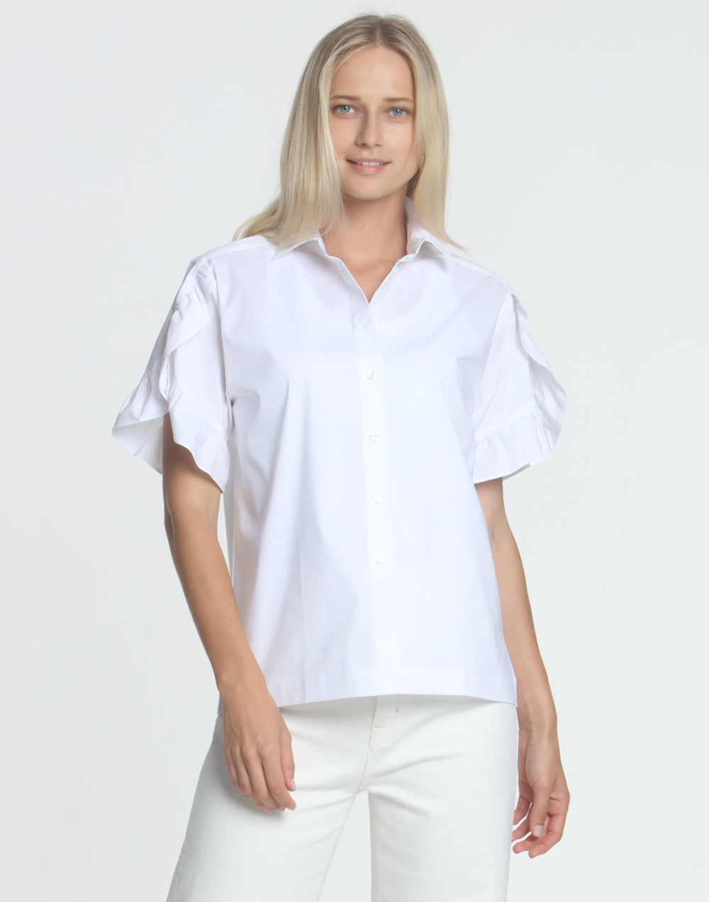 Lulu Ruffle Elbow Sleeve Shirt