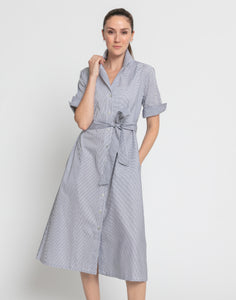 Charlie Elbow Sleeve Refined Cotton Shirtdress