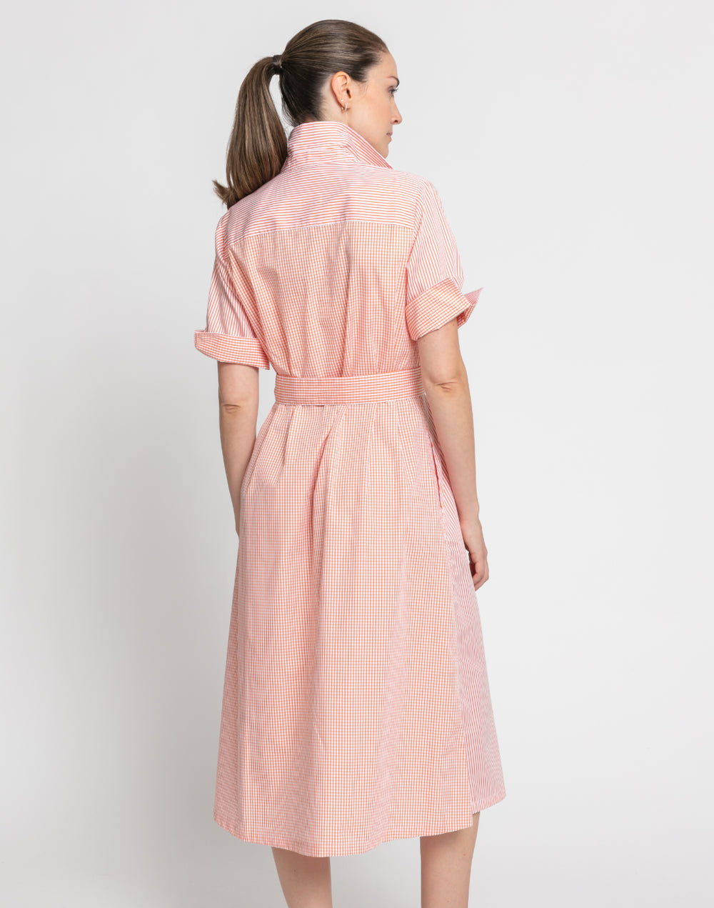 FINAL SALE / NO RETURN, NO EXCHANGE - Charlie Elbow Sleeve Refined Cotton Shirtdress