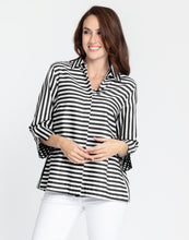 Load image into Gallery viewer, Xena 3/4 Sleeve Stripe/Gingham Combo Shirt