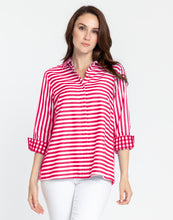 Load image into Gallery viewer, Xena 3/4 Sleeve Stripe/Gingham Combo Shirt