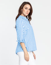 Load image into Gallery viewer, Xena 3/4 Sleeve Stripe/Gingham Combo Shirt