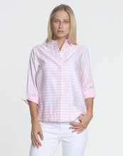 Load image into Gallery viewer, Xena 3/4 Sleeve Stripe/Gingham Combo Shirt