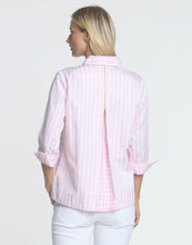 Load image into Gallery viewer, Xena 3/4 Sleeve Stripe/Gingham Combo Shirt